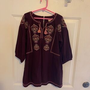 PEEK Girls DRESS Boho Peasant size  6-7